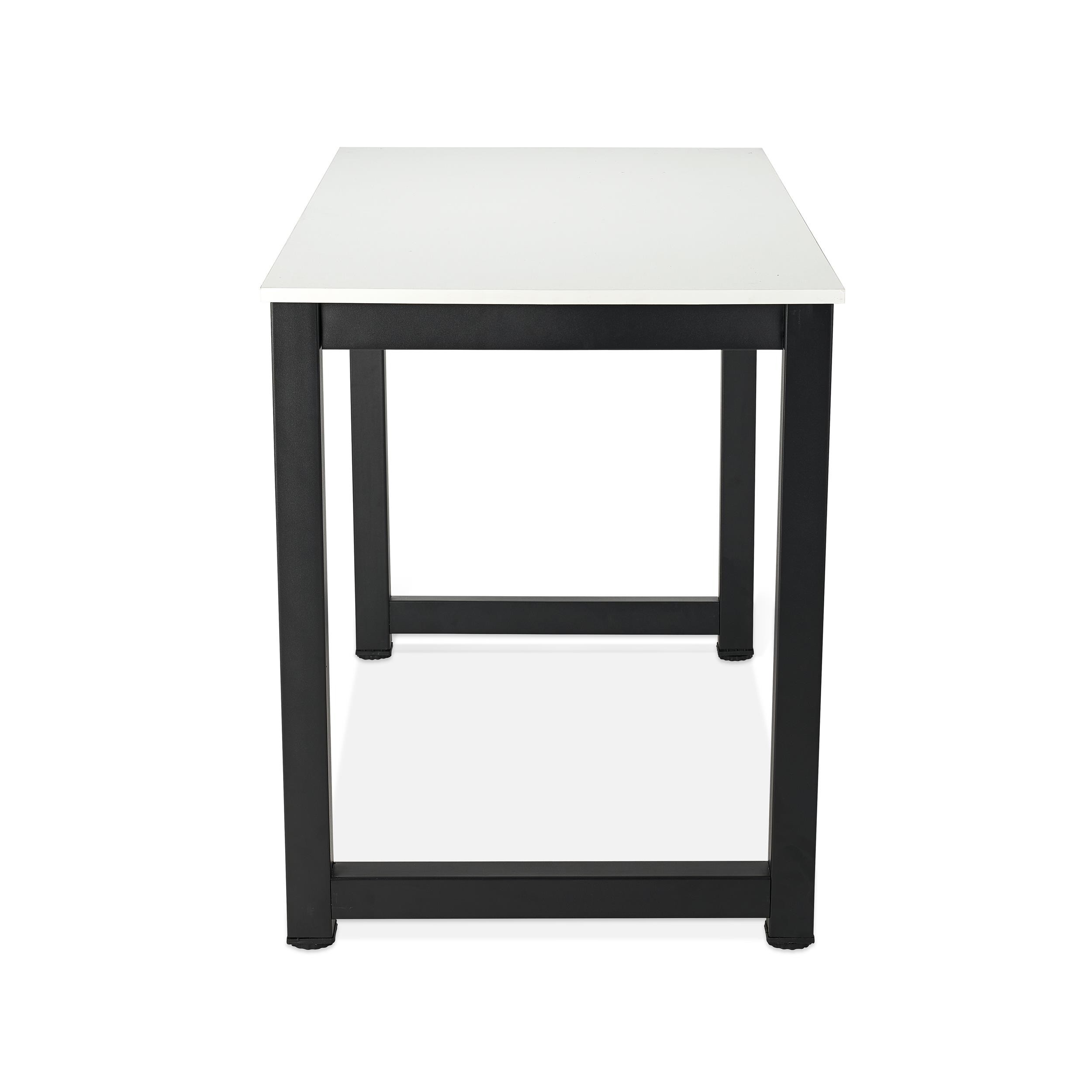 Mesa de Oficina DINA, 120x60x75cm, Estructura Metálica, Madera Color Blanco