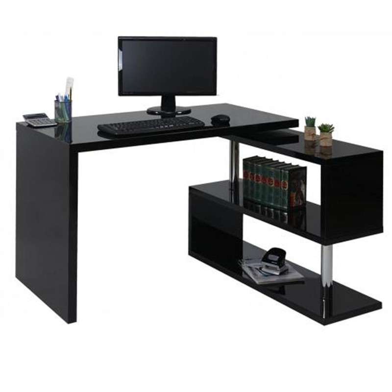 Mesa de Ordenador CLAIRE en Madera color Negro