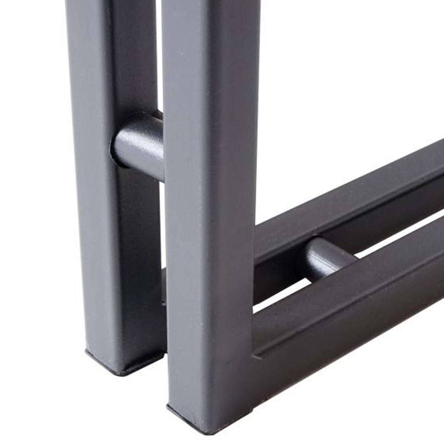 Mesa de Oficina ELSA, 122x73x76 cm, Estilo Industrial, en Acero y Madera, color Nogal