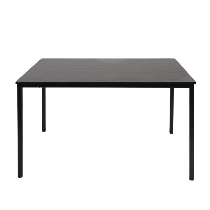 Mesa de oficina DEMI, estructura metálica y superficie en madera color negro