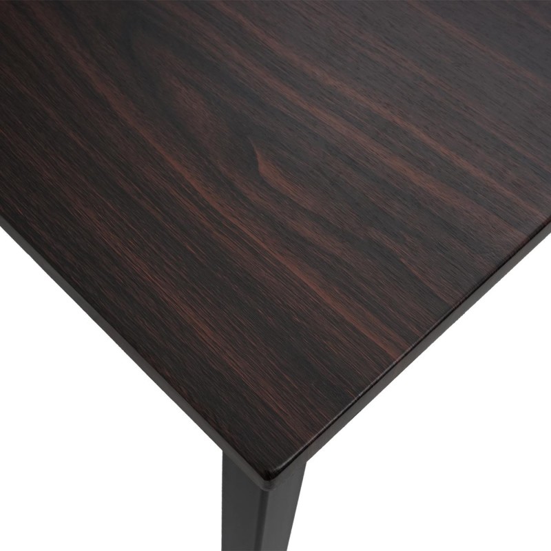 Mesa de oficina DEMI, estructura metálica y superficie en madera color negro