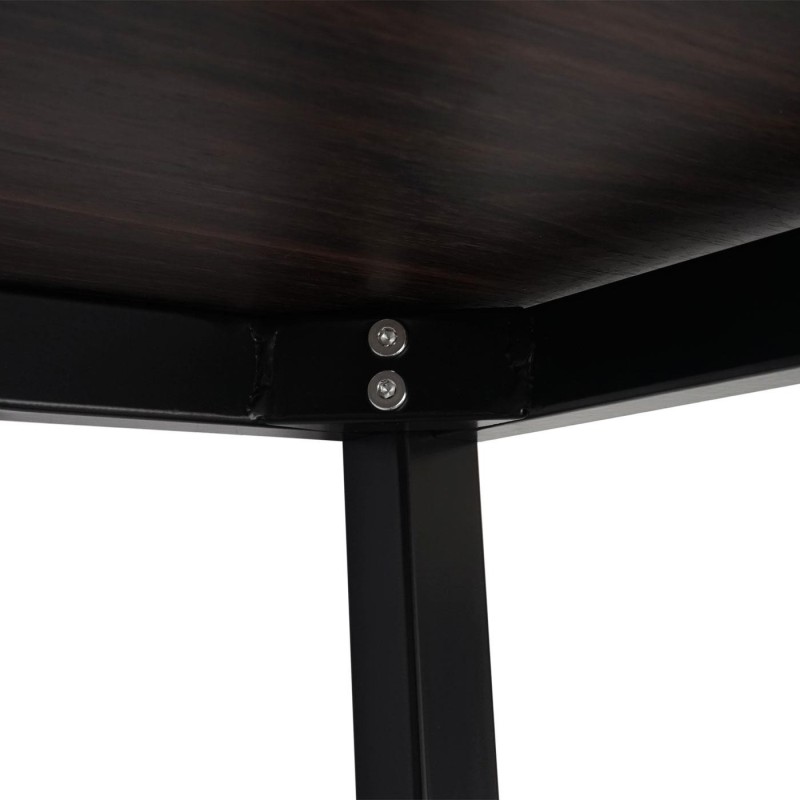 Mesa de oficina DEMI, estructura metálica y superficie en madera color negro
