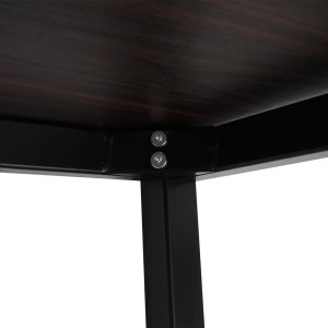 Mesa de oficina DEMI, estructura metálica y superficie en madera color negro