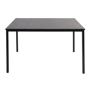 Mesa de oficina DEMI, estructura metálica y superficie en madera color negro 2