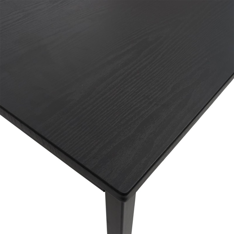Mesa de oficina DEMI, estructura metálica y superficie en madera color negro