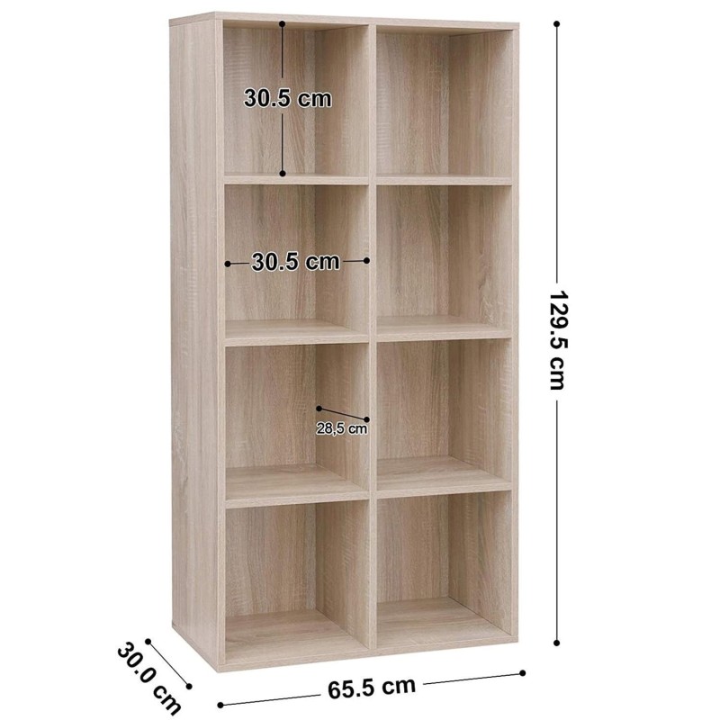 Estantería HIDRA, 8 compartimentos, en Madera 