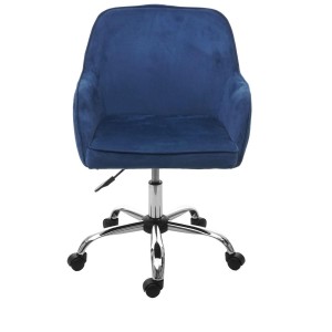 Silla de Oficina LINDA en Terciopelo color Negro