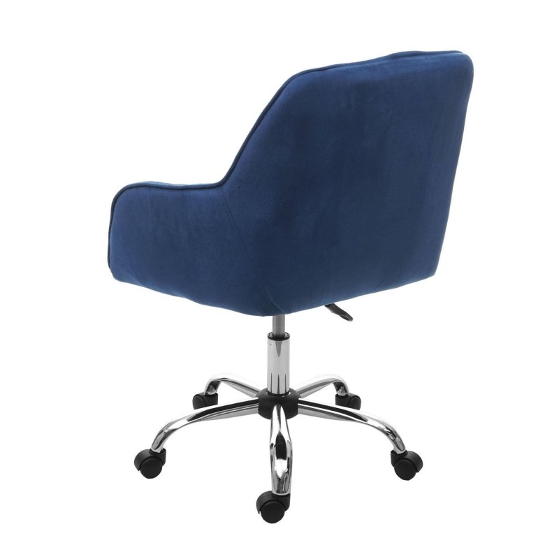 Silla de Oficina LINDA en Terciopelo color Negro
