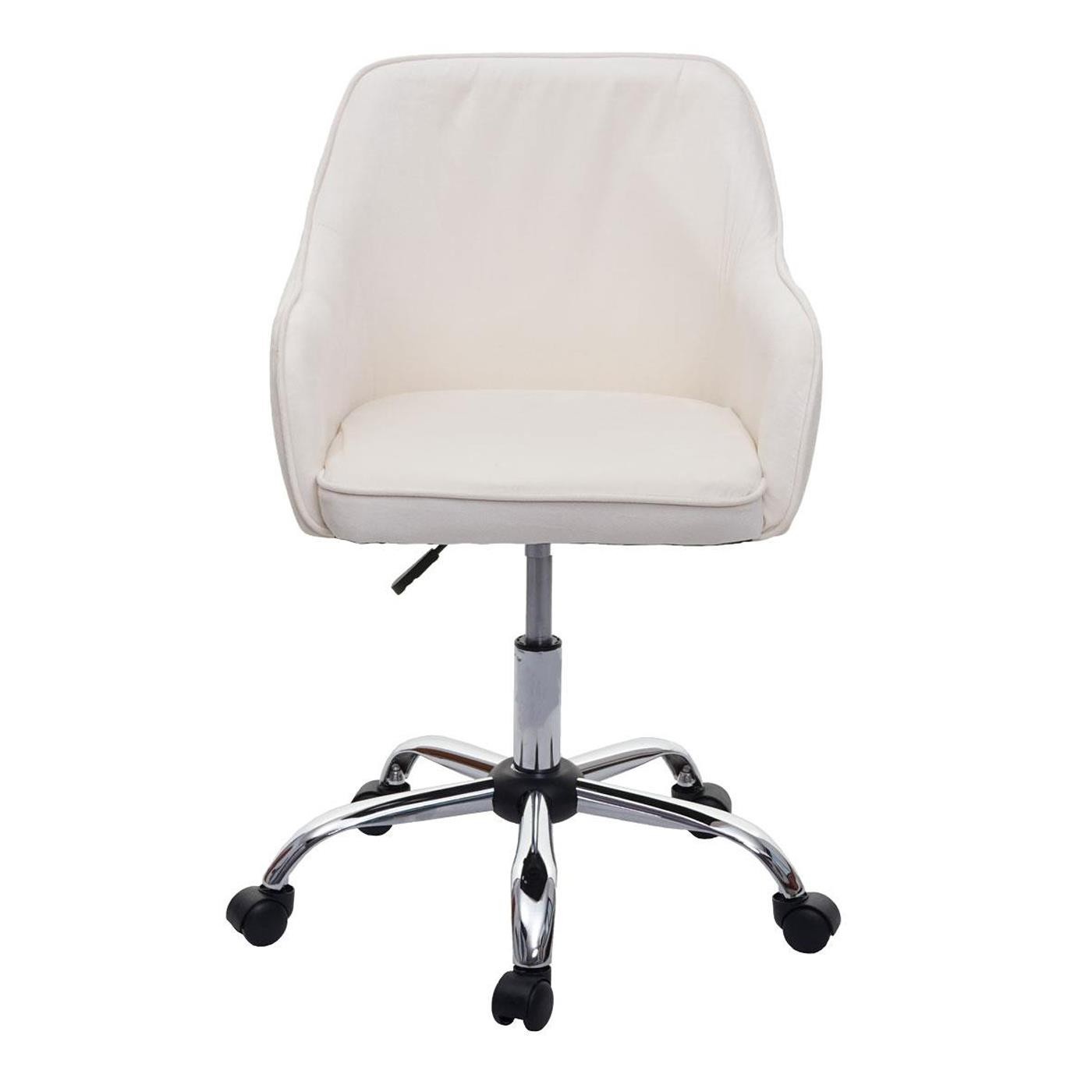 Silla de Oficina LINDA, Exclusivo Diseño, Base Metálica, en Terciopelo color Negro