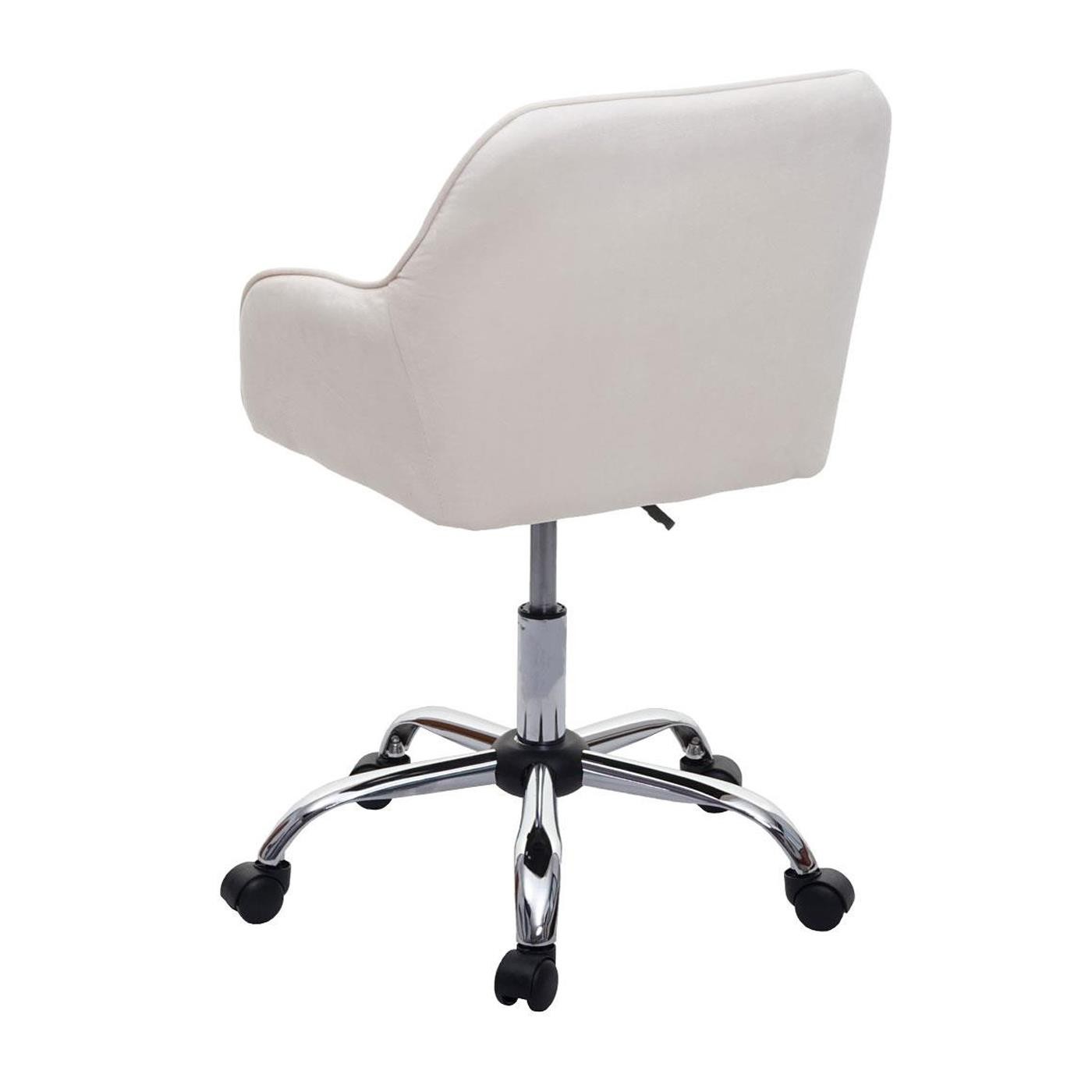 Silla de Oficina LINDA, Exclusivo Diseño, Base Metálica, en Terciopelo color Negro