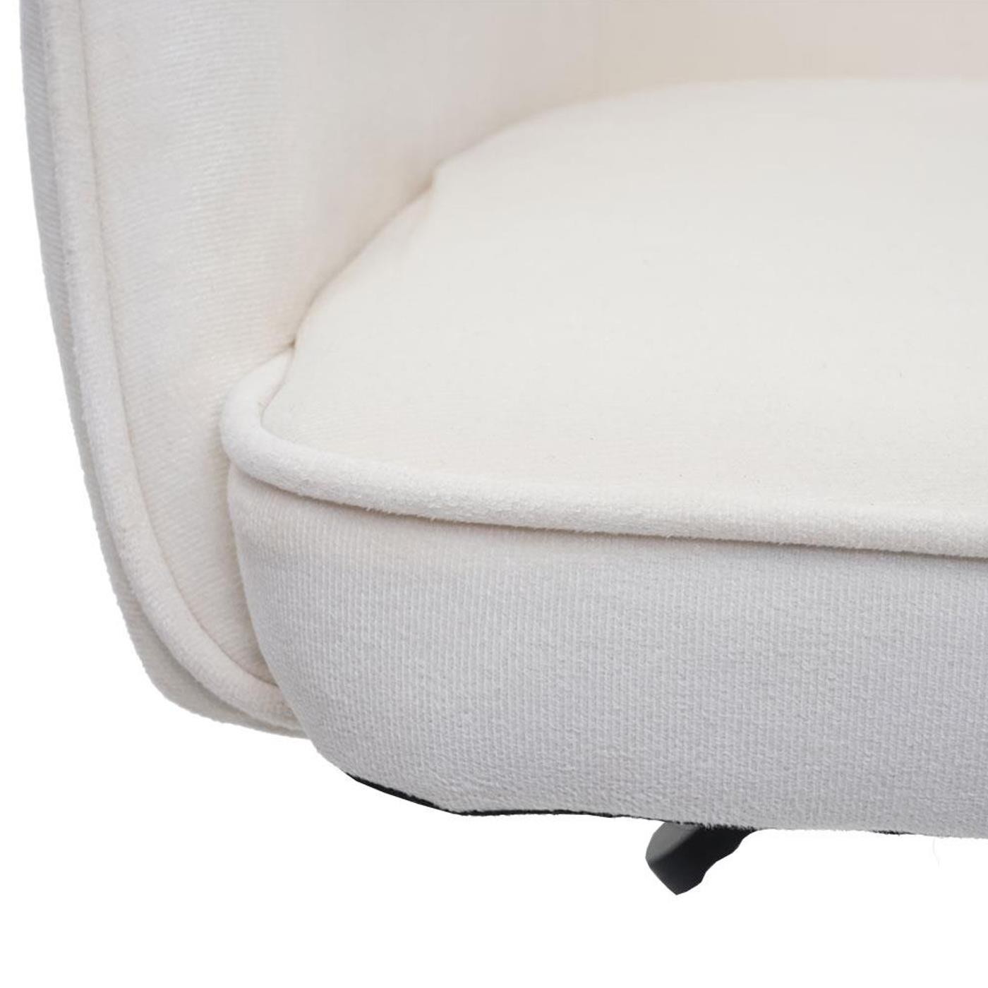 Silla de Oficina LINDA, Exclusivo Diseño, Base Metálica, en Terciopelo color Negro