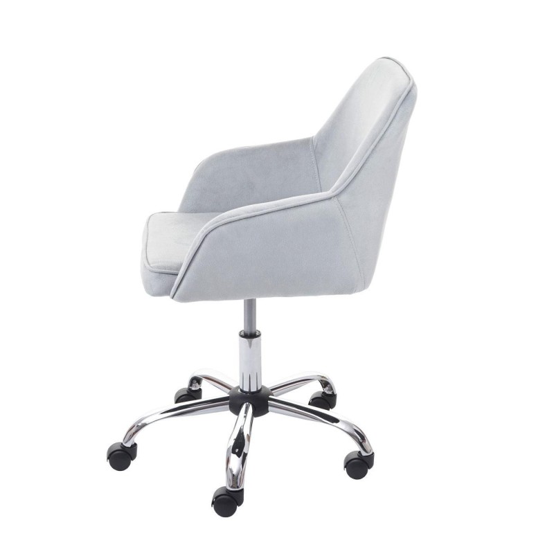 Silla de Oficina LINDA en Terciopelo color Negro