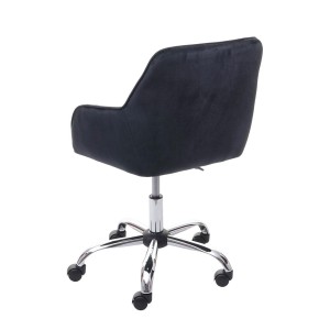 Silla de Oficina LINDA en Terciopelo color Negro