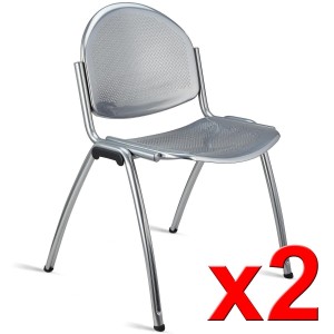 Lote de 2 Sillas de Confidente BABEL color Gris