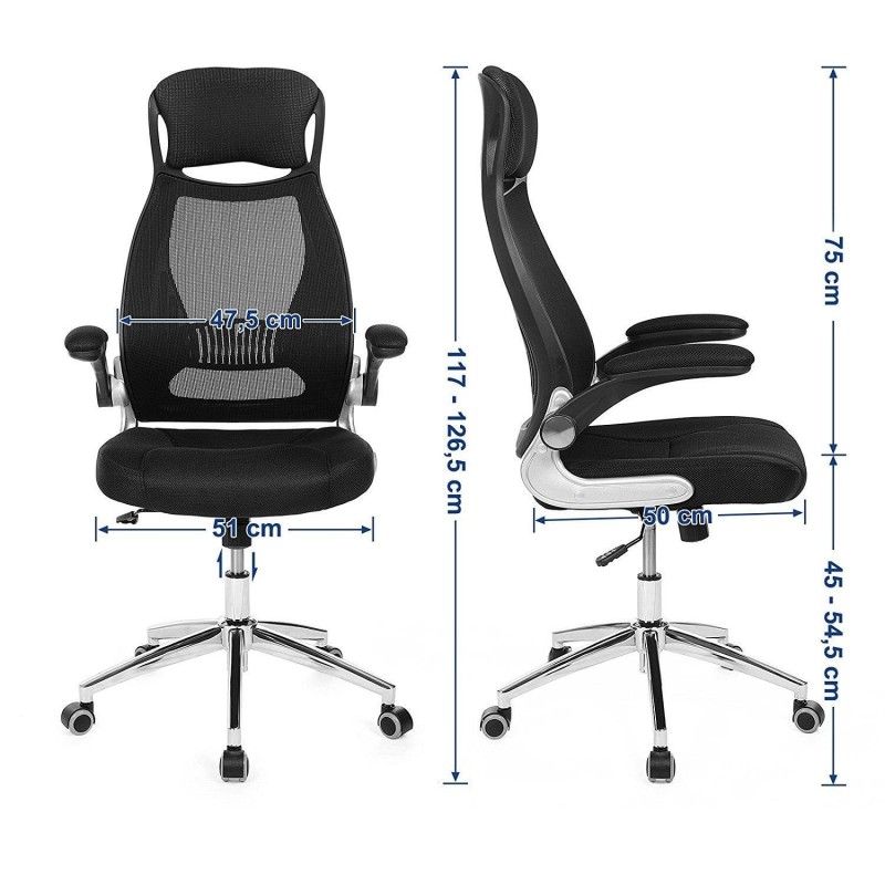 Silla Ergonómica NIKI en Malla Transpirable color Negro