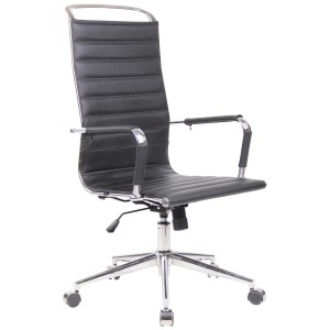 Silla de Oficina BRANES PIEL REAL color Negro