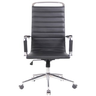 Silla de Oficina BRANES PIEL REAL color Negro 2