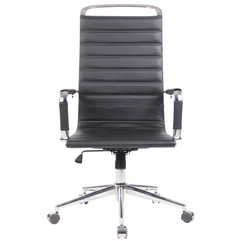 Silla de Oficina BRANES PIEL REAL color Negro