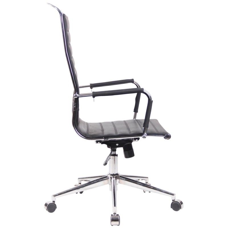 Silla de Oficina BRANES PIEL REAL color Negro