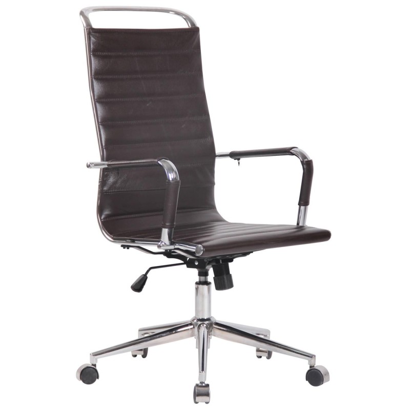 Silla de Oficina BRANES PIEL REAL color Negro
