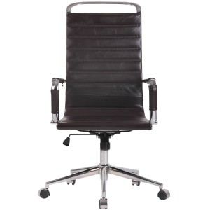 Silla de Oficina BRANES PIEL REAL color Negro