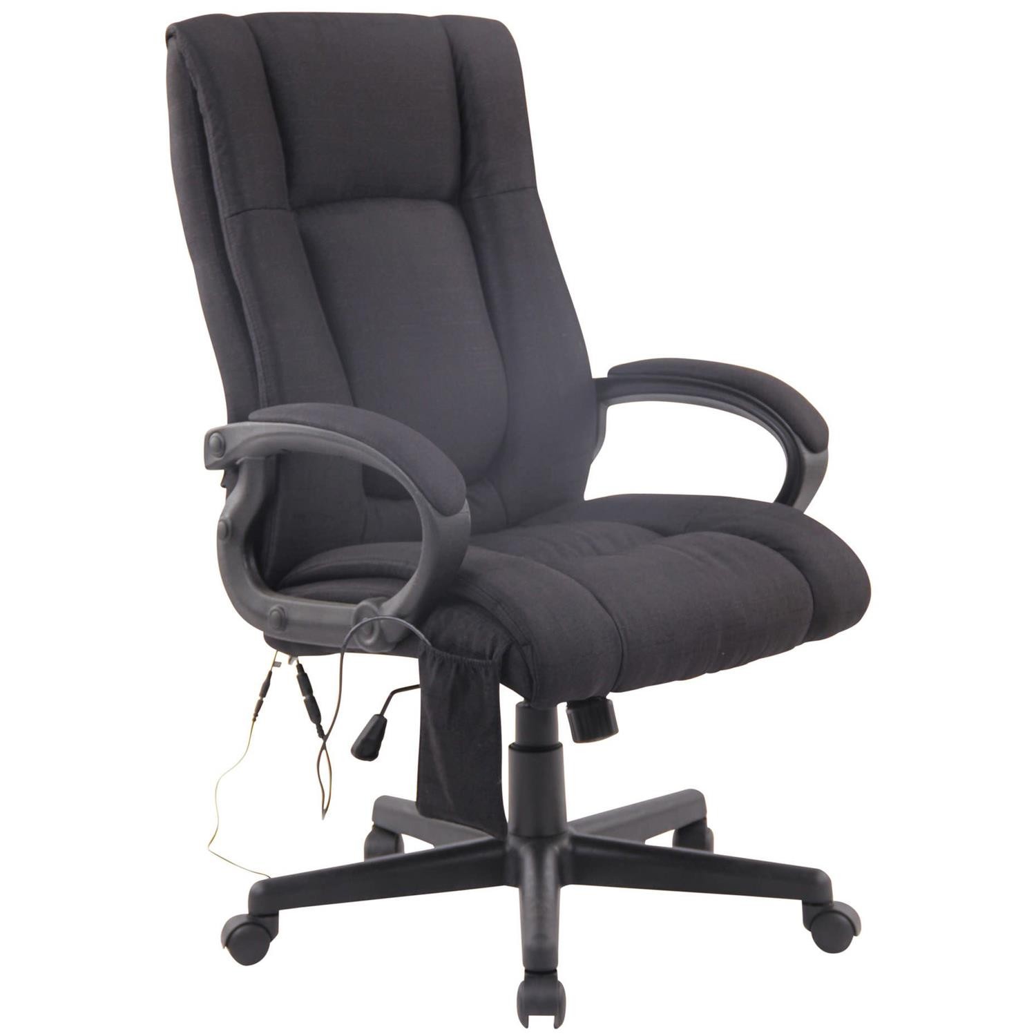 Silla de Oficina NINA MASAJE TELA, Robusta, Gran Acolchado, color Negro