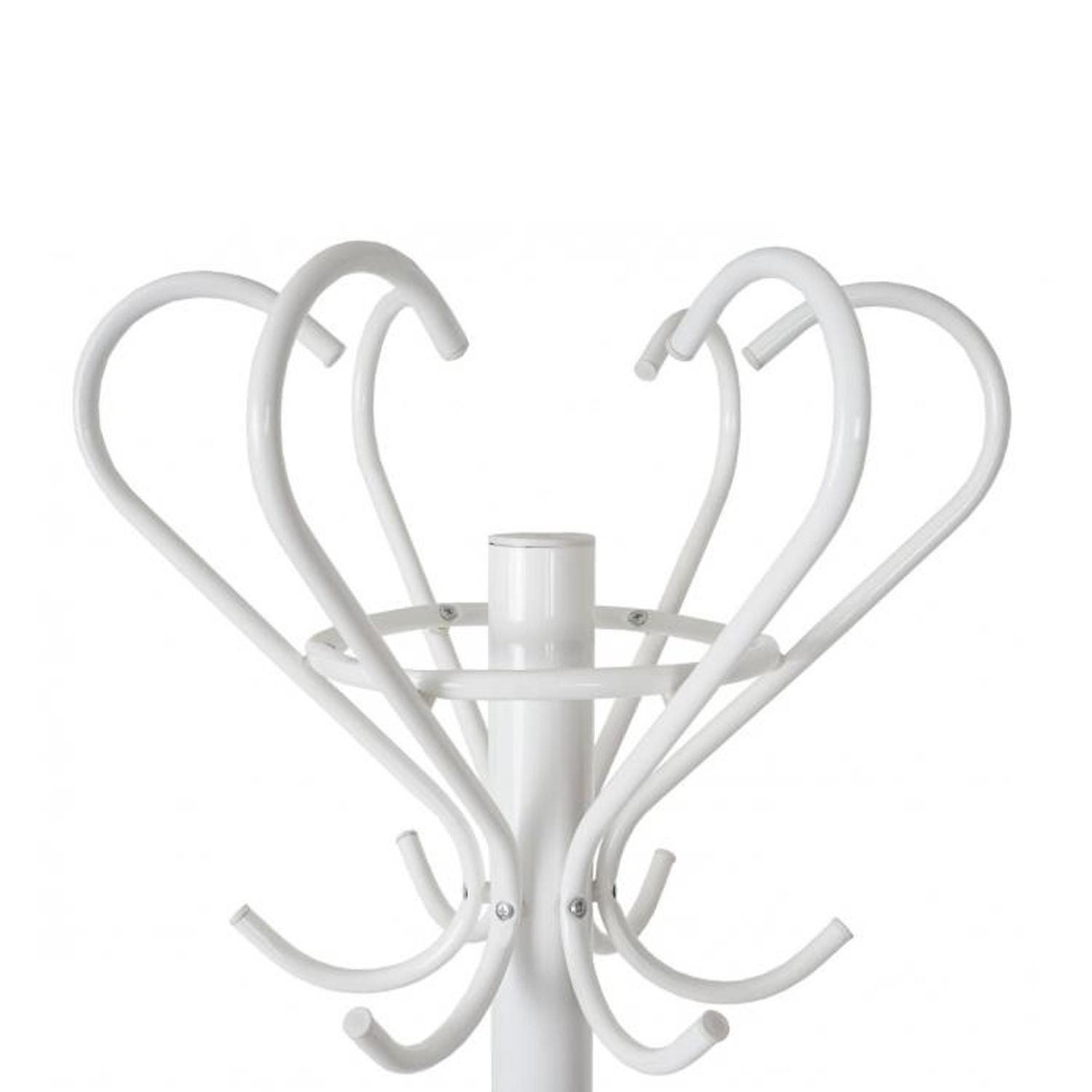 Perchero CURI, 180x40x40cm, 12 Ganchos, en Metal color Blanco