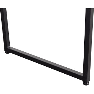 Mesa de oficina ANET, estructura metálica y superficie en madera color negro