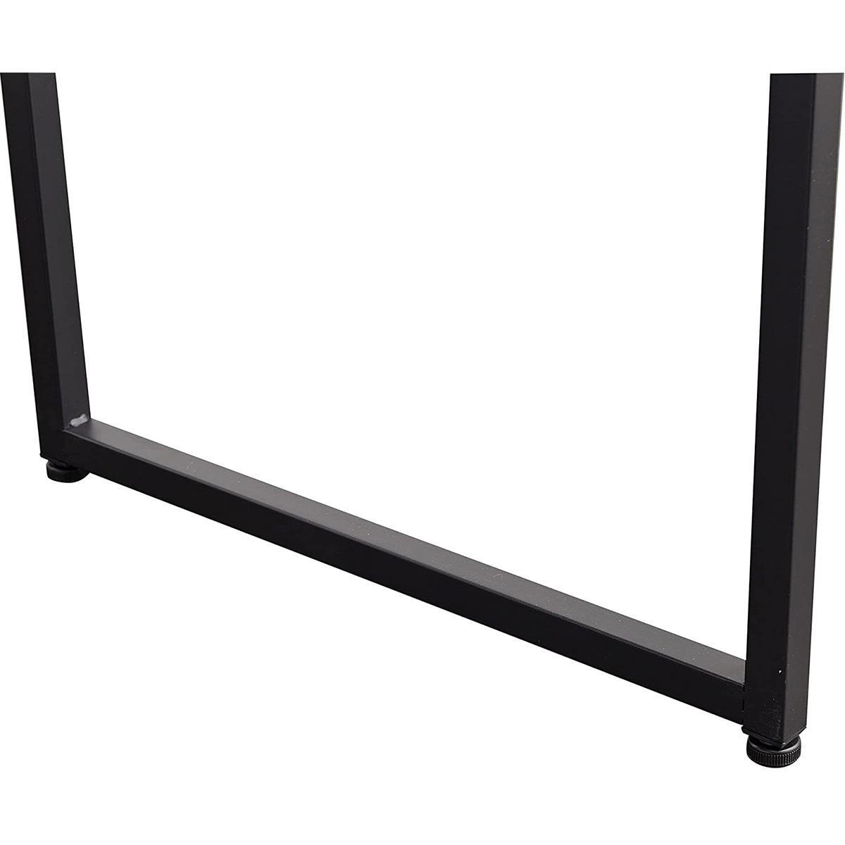 Mesa de oficina ANET, 120x60x74 cm, Estructura Metálica y Superficie en Madera, color Negro