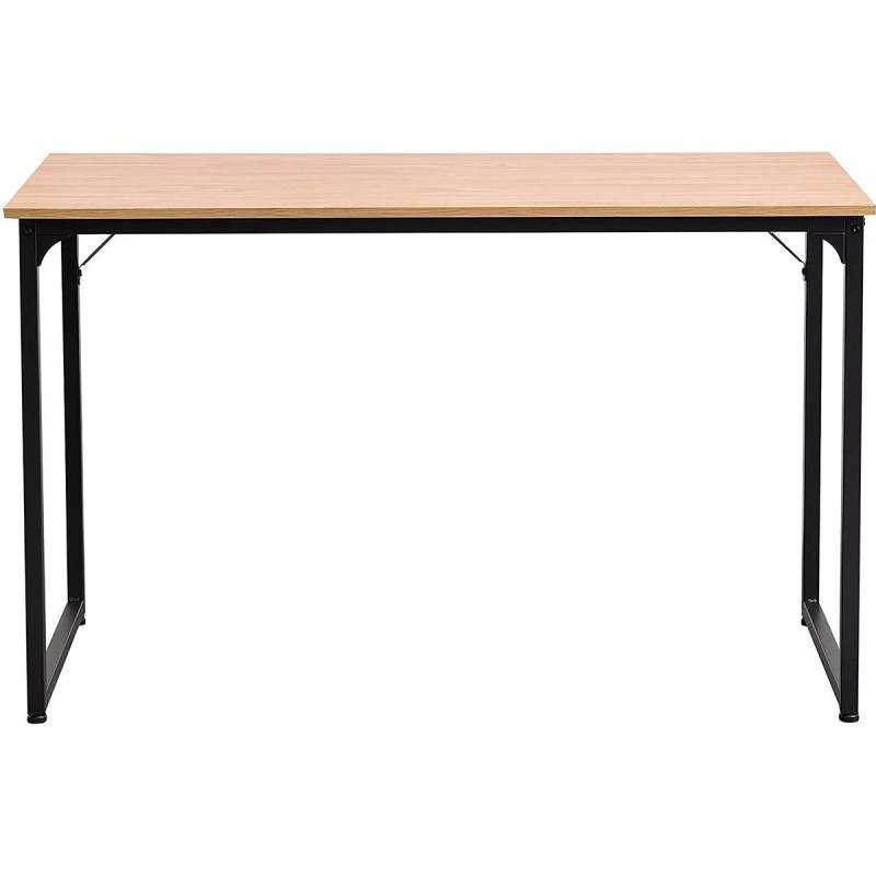Mesa de oficina ANET, estructura metálica y superficie en madera color negro