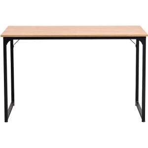 Mesa de oficina ANET, estructura metálica y superficie en madera color negro