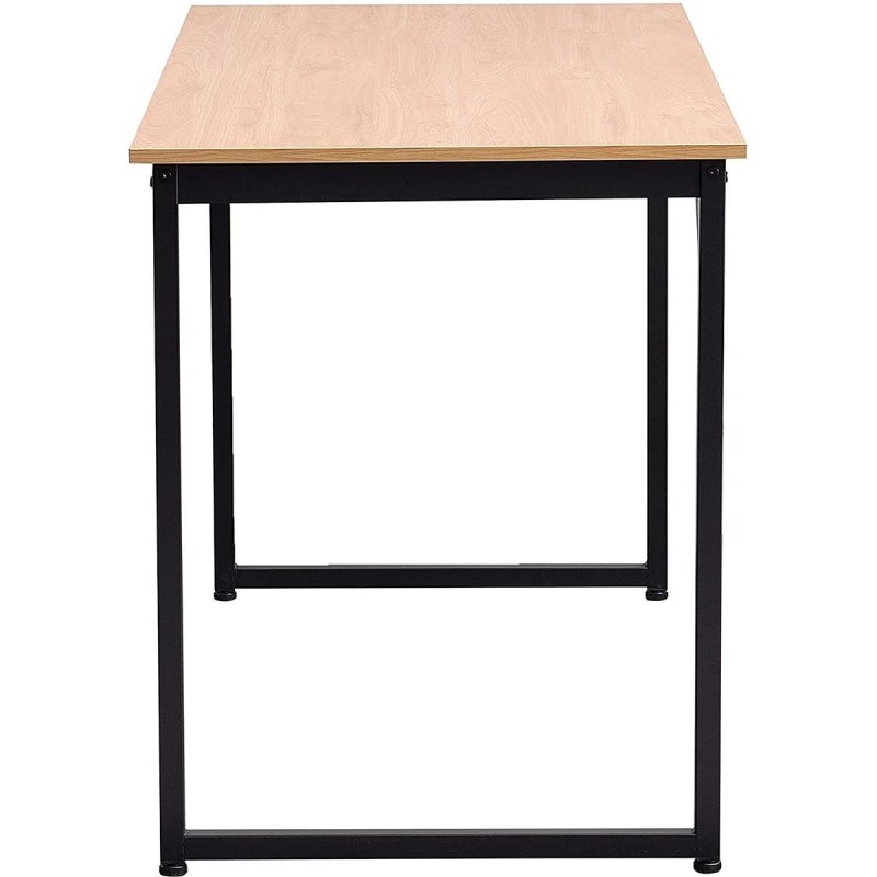 Mesa de oficina ANET, estructura metálica y superficie en madera color negro