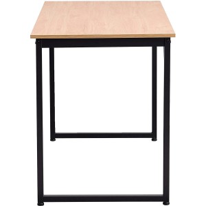 Mesa de oficina ANET, estructura metálica y superficie en madera color negro
