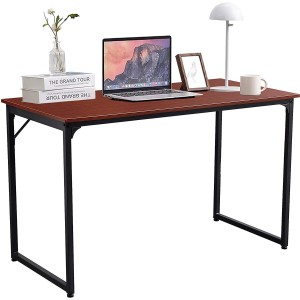 Mesa de oficina ANET, estructura metálica y superficie en madera color negro