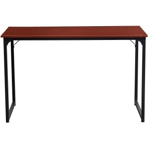 Mesa de oficina ANET, estructura metálica y superficie en madera color negro