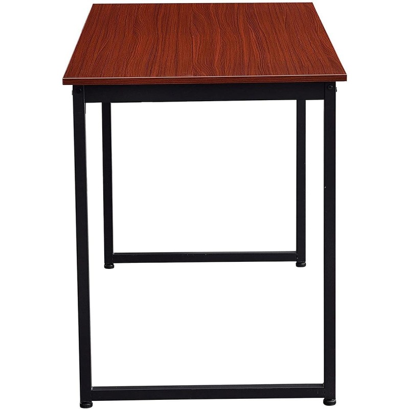 Mesa de oficina ANET, estructura metálica y superficie en madera color negro