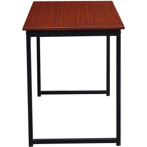 Mesa de oficina ANET, estructura metálica y superficie en madera color negro