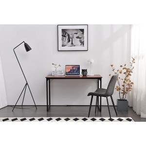 Mesa de oficina ANET, estructura metálica y superficie en madera color negro