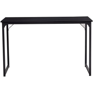Mesa de oficina ANET, estructura metálica y superficie en madera color negro