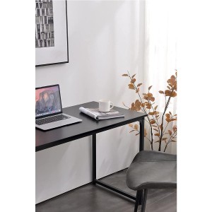 Mesa de oficina ANET, estructura metálica y superficie en madera color negro