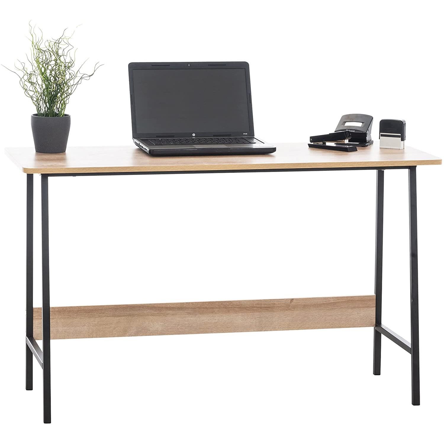 Mesa de Oficina MINT, 120x45x71 cm, en Metal y Madera, color Negro