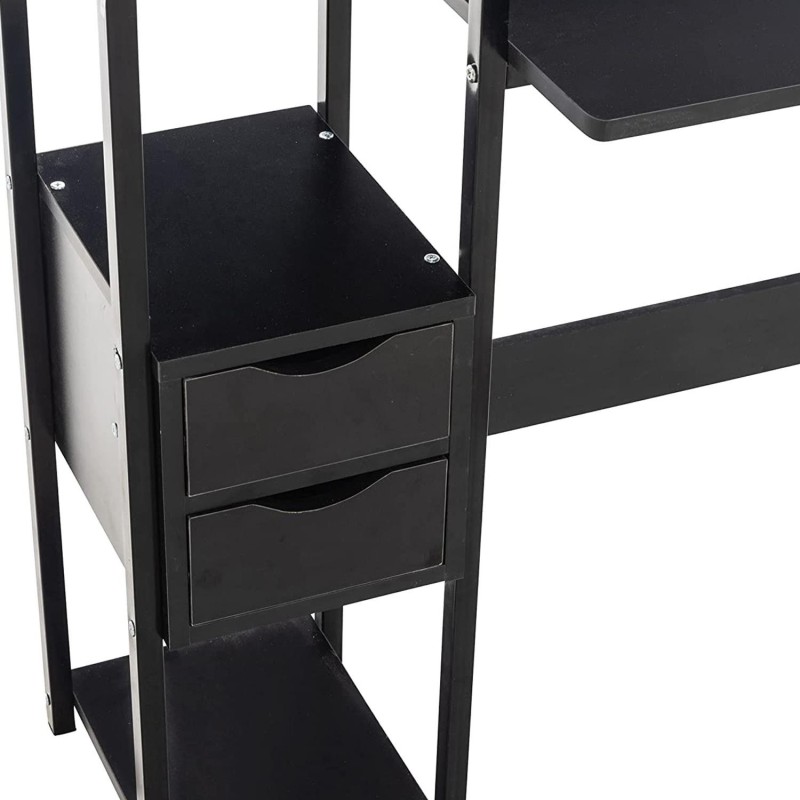 Mesa de Oficina SIDE en Metal y Madera color Negro