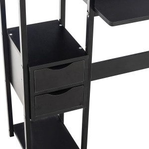 Mesa de Oficina SIDE en Metal y Madera color Negro