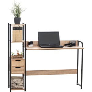 Mesa de Oficina SIDE en Metal y Madera color Negro