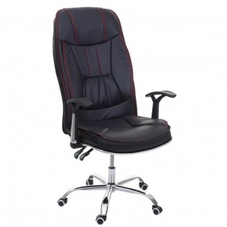 Silla de Oficina DENIA en Piel color Negro
