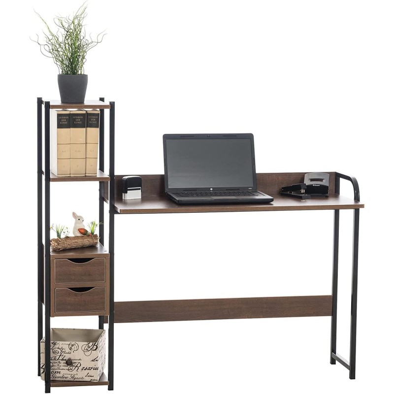 Mesa de Oficina SIDE en Metal y Madera color Negro