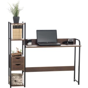 Mesa de Oficina SIDE en Metal y Madera color Negro