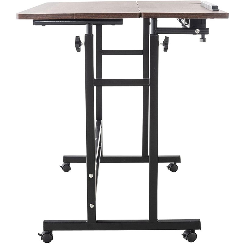 Mesa de Ordenador COMPY, totalmente ajustable y con altura regulable, en madera color nuez