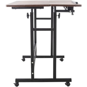 Mesa de Ordenador COMPY, totalmente ajustable y con altura regulable, en madera color nuez
