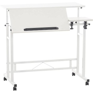 Mesa de Ordenador COMPY, totalmente ajustable y con altura regulable, en madera color nuez